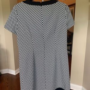 Knee length black and white Tahari dress